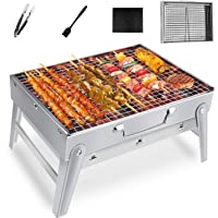 Gifort Barbacoa Portátil de Acero Inoxidable- Barbacoa Portátil on Rejilla Portátil Plegable Barbacoa de Exteriores (3…